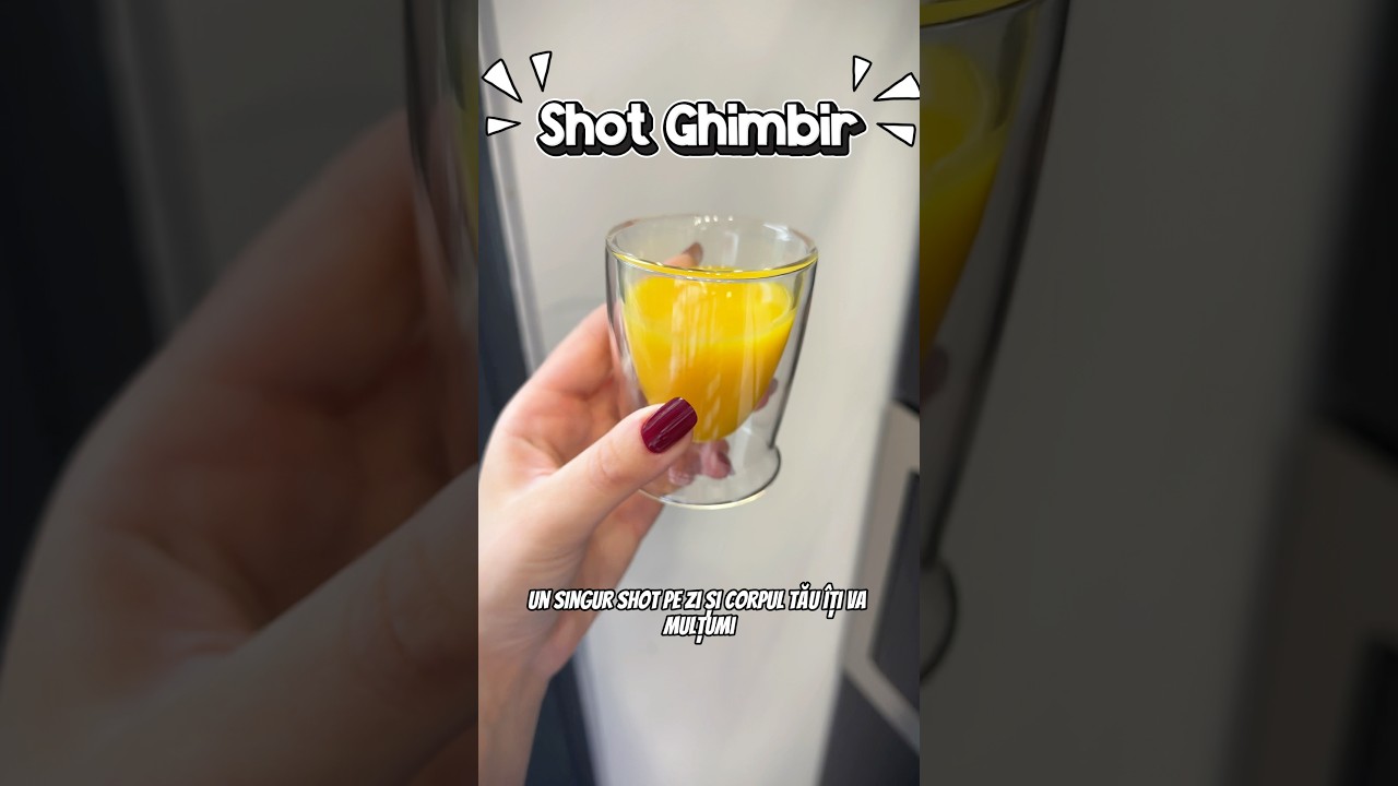 Reteta shot ghimbir, foarte sanatos, iti ofera energie si imunitate. Ai incercat? #ghimbir #ginger