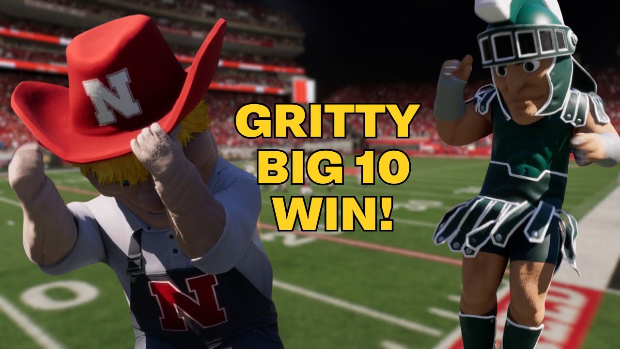 Gritty Big Ten Battle! #13 Nebraska Survives Michigan State | CF26 Dynasty