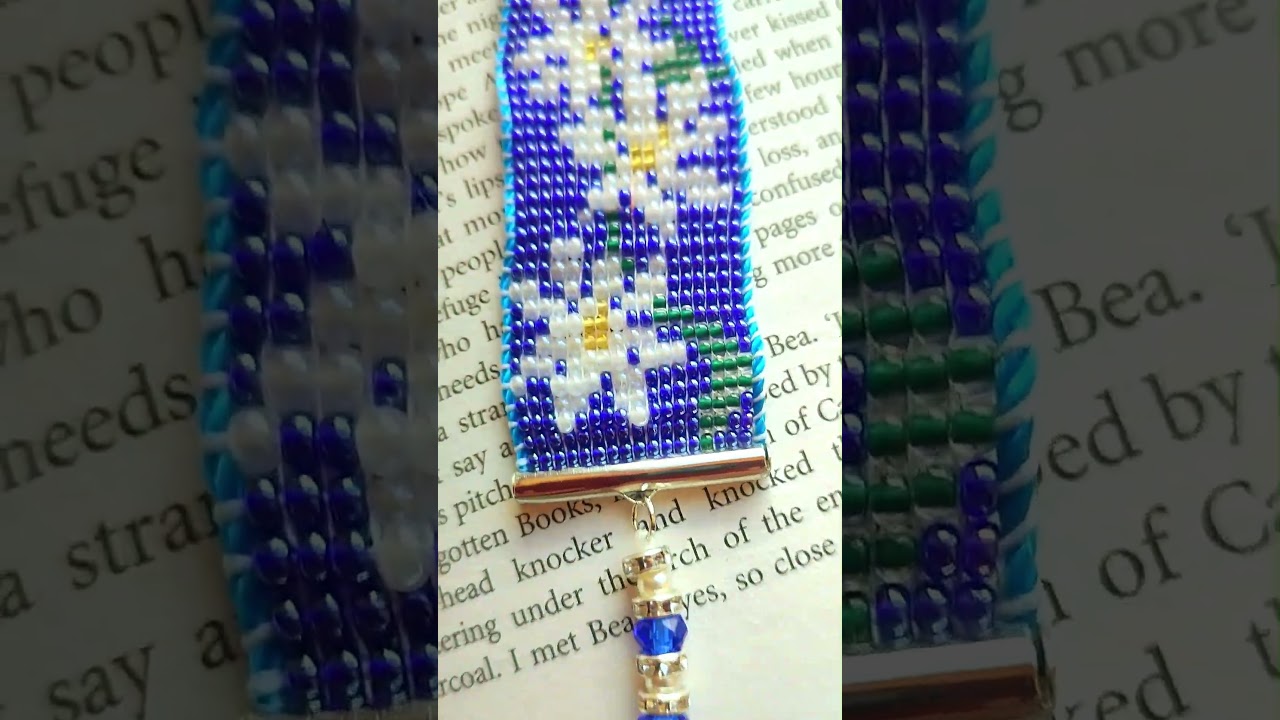 Blue Daisy Dreams &ndash; Loom Beaded Bookmark or Bracelet 🌼📘 #loombeading #handmadebookmark