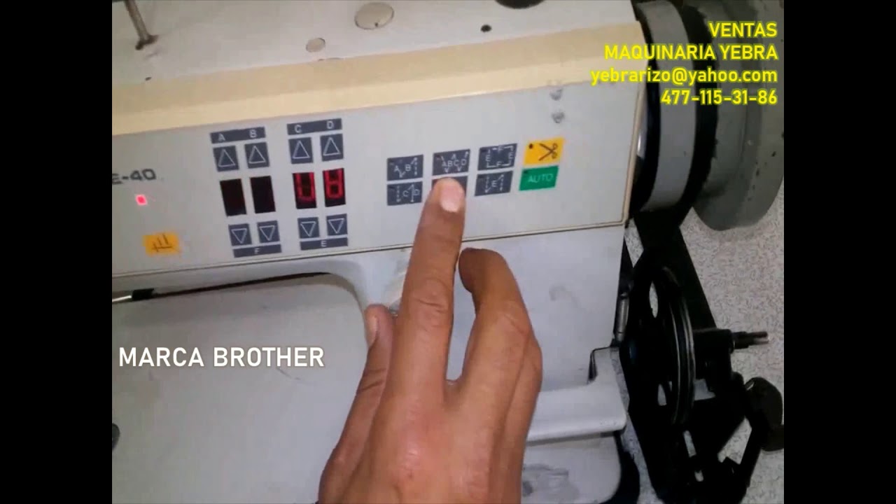 Maquinaria Yebra - Maquina de Coser Recta Automatica Marca Brother E-40