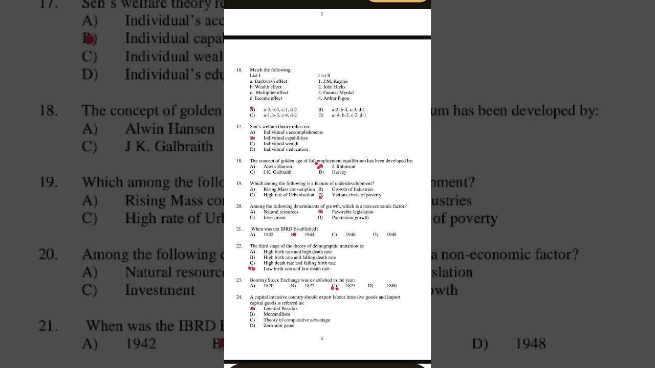 JULY 2023 SET EXAM ECONOMICS QUESTIONS AND ANSWERS PART I