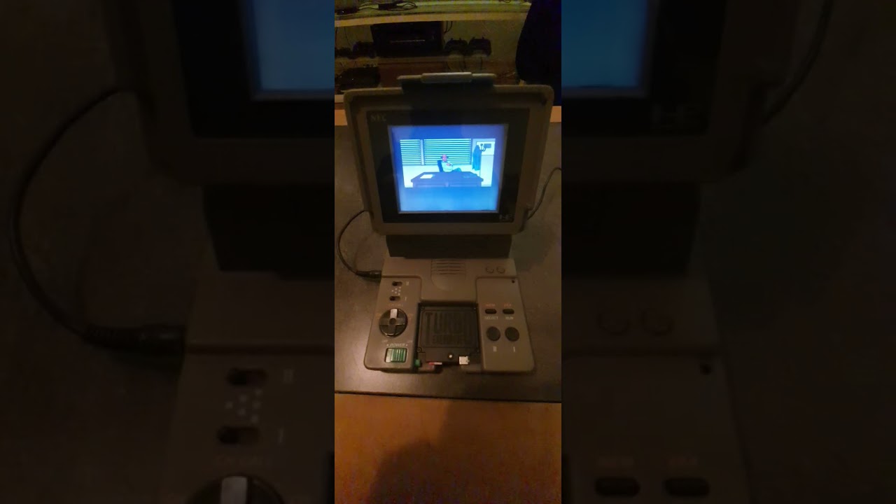 PC Engine LT playing super cdrom2 (riot city, usa) 