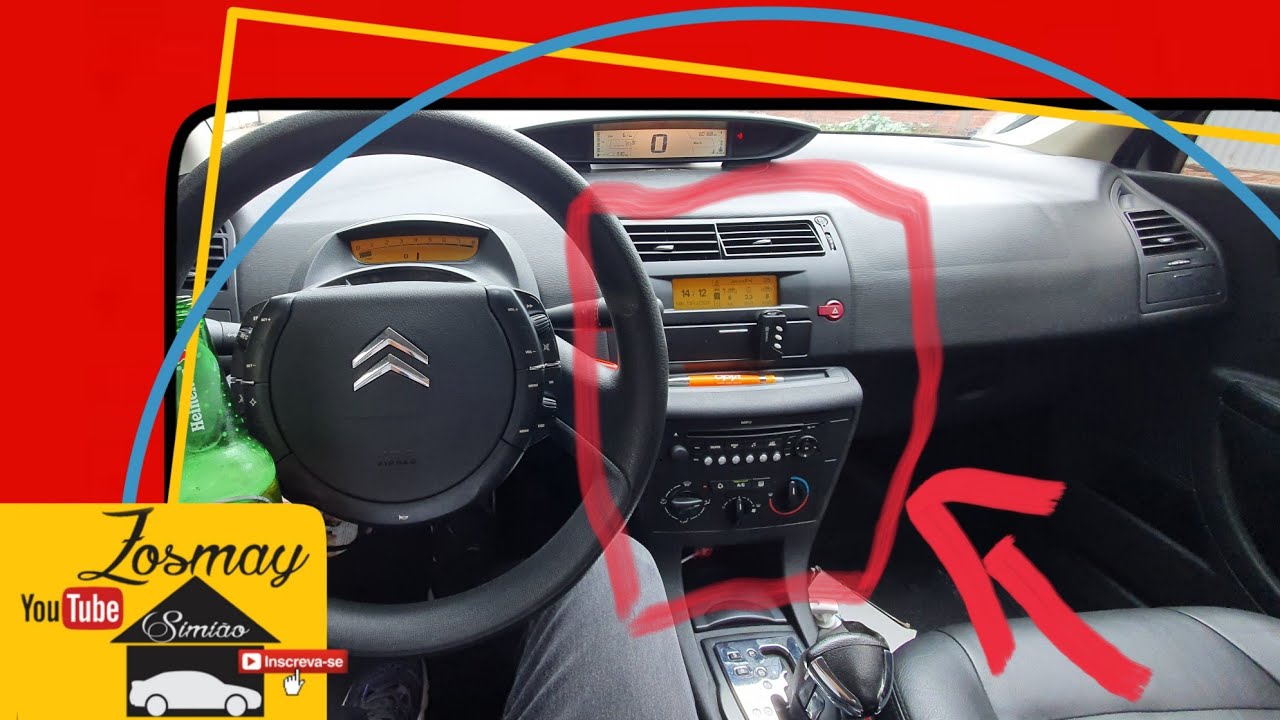 como desmontar painel central Citroën C4 Pallas Automático  AL4 