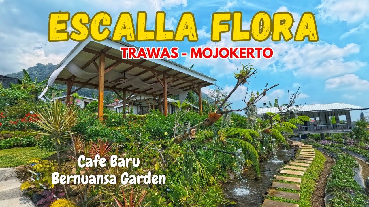 ESCALLA FLORA TRAWAS MOJOKERTO // Baru Lagi, Cafe Bernuansa Garden