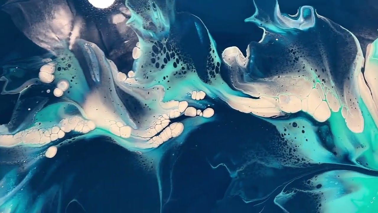 (702) Incredible SATIN ENAMEL DUTCH BLOOM on a Vine! Acrylic Pour Painting!