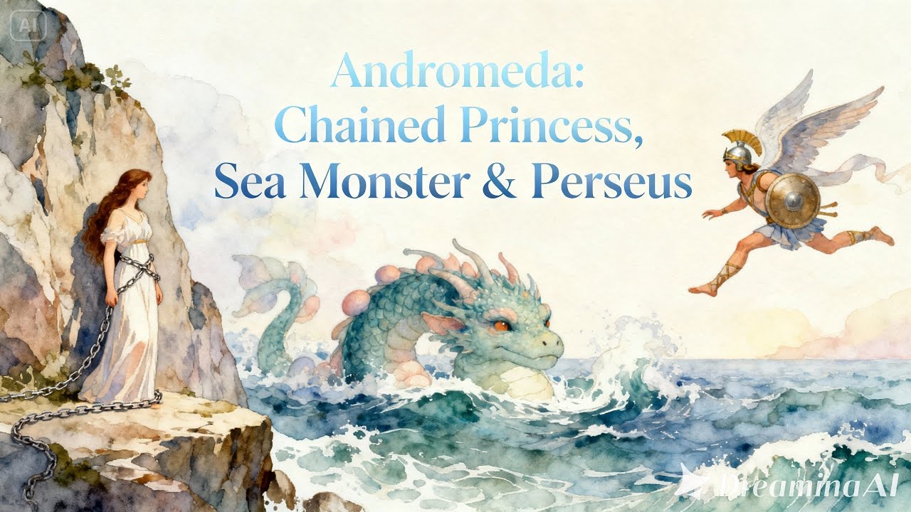 Andromeda — Greek Myth: Chained Princess, Sea Monster & Perseus | Whisper Story For Sleep