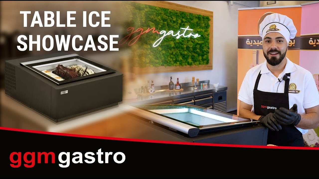 Eisvitrine - 0,67m -16 ~ -18 &deg;C - Deckel&ouml;ffnung zur Kundenseite - TEVHA67S - GGM GASTRO - ALHAMIDIA