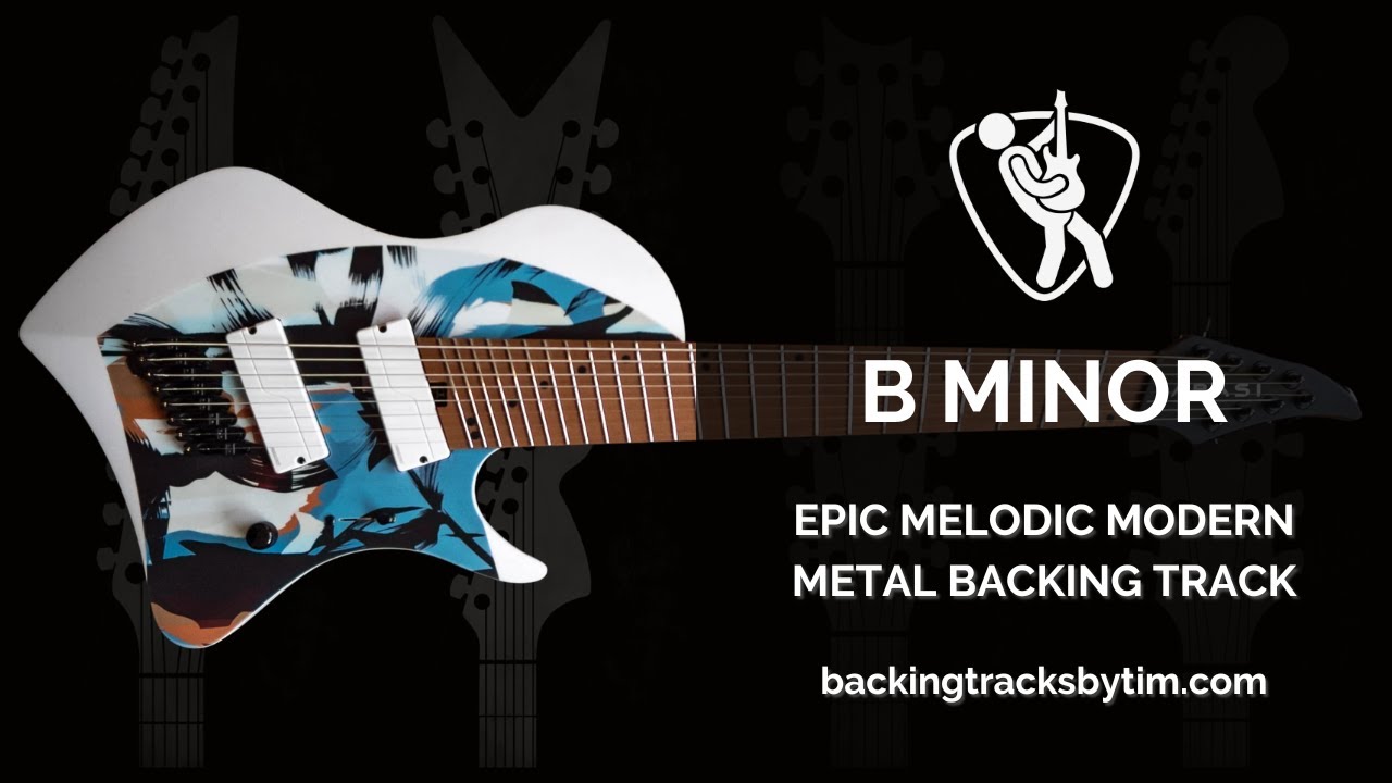 Epic Melodic Modern Metal Backing Track in B Minor | 100 BPM