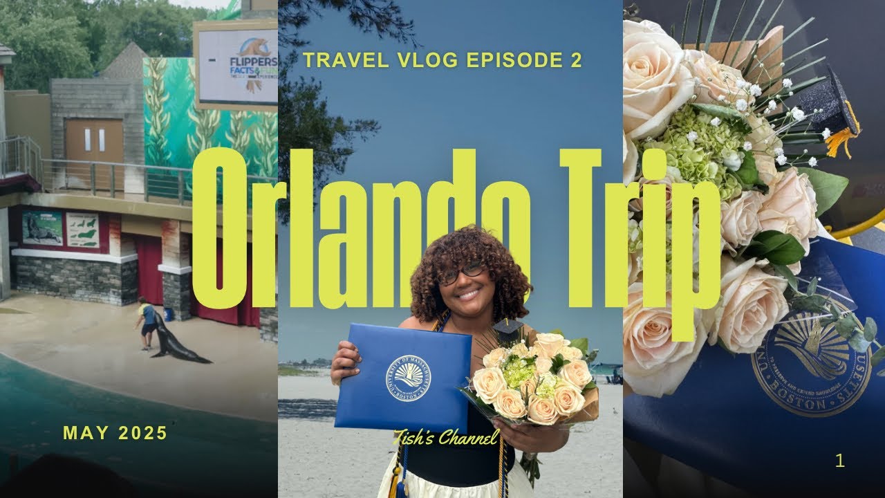 Orlando Graduation Trip Pt. 2 | SeaWorld, Beach Day & a Canceled Flight 😭✈️