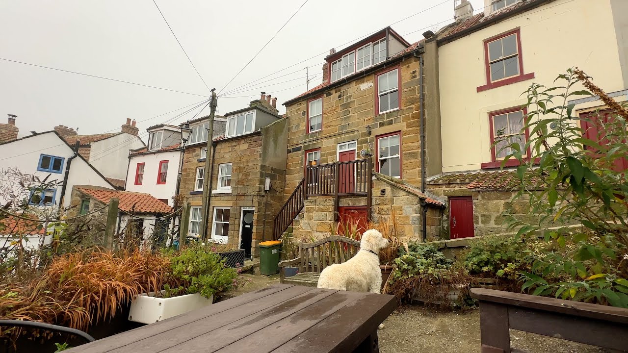 Ocean View House, in a misty Staithes Sept 2024