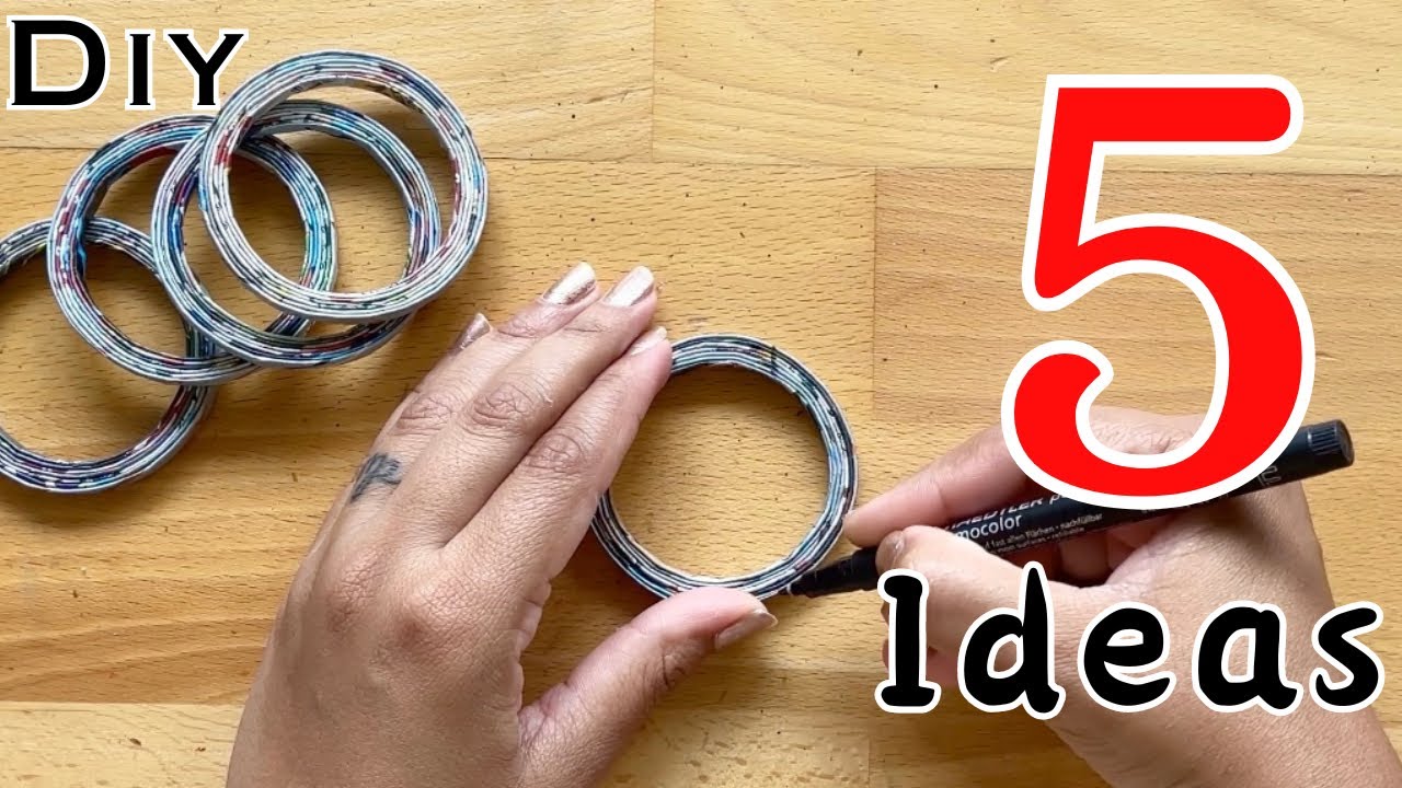 5 Different Diy Ideas Using Waste Paper || Wonderful Diy ideas made out of Newspaper