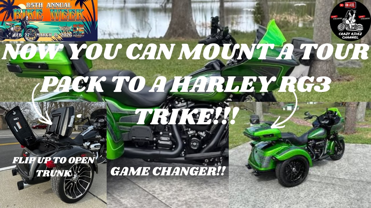 Крепление для туристического рюкзака на мотоцикл Harley Davidson Road Glide 3 Trike