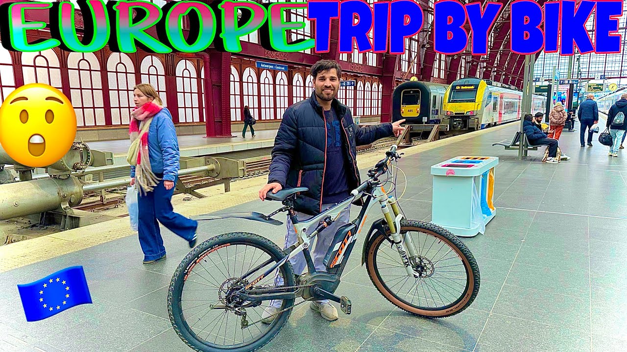 Exploring Antwerp by Bike  Train Belgium Travel Vlog 🇧🇪