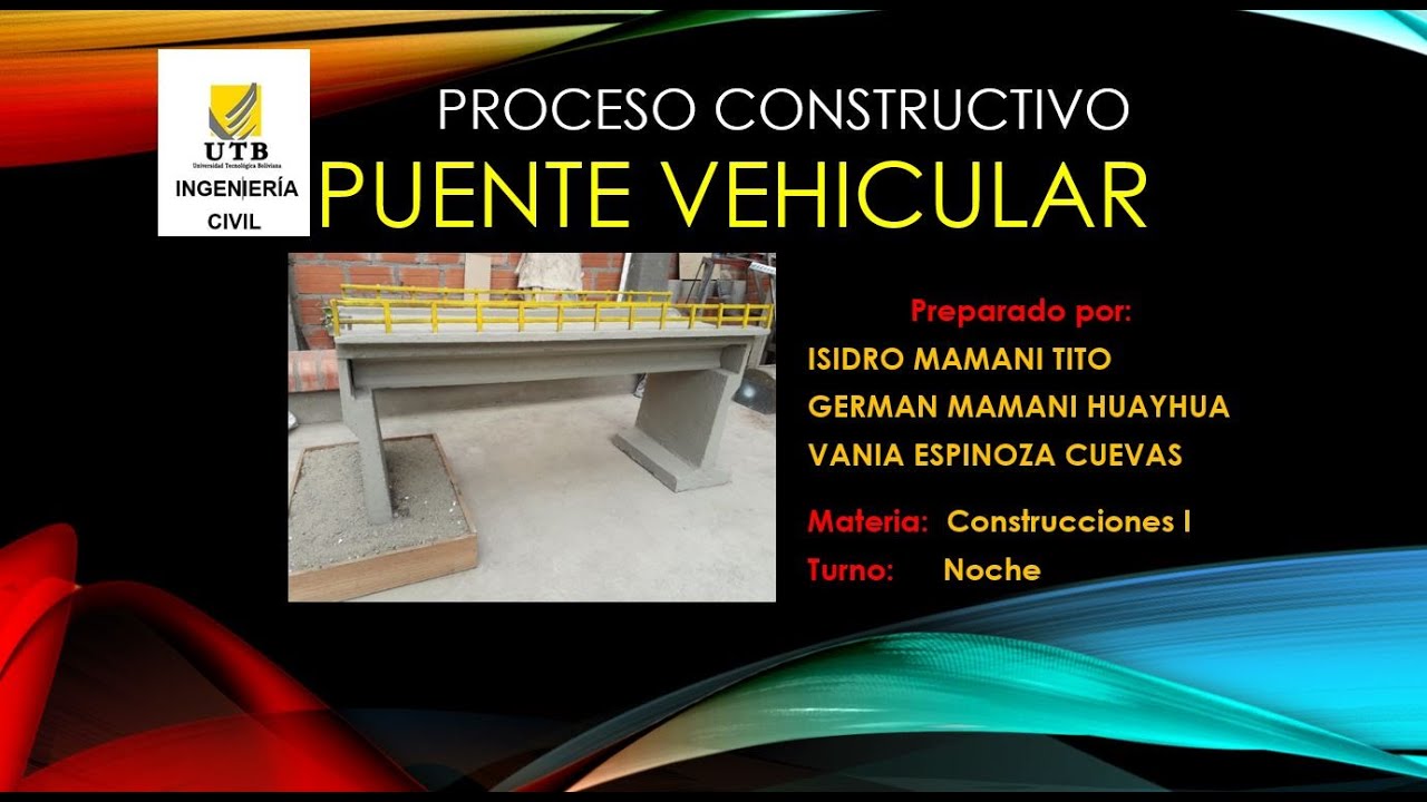 Proceso constructivo -  Puente Vehicular  - a escala