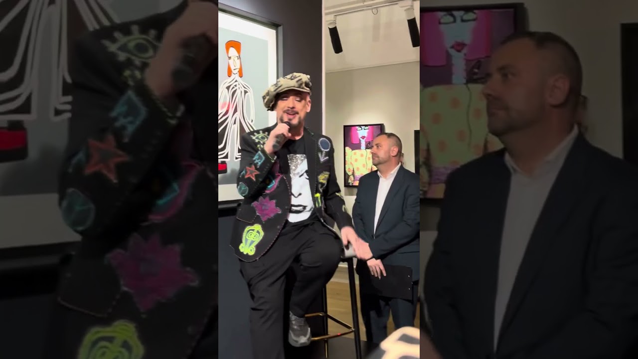 Boy George Talks about his Art at Castle Fine Art, Manchester 12/12/24