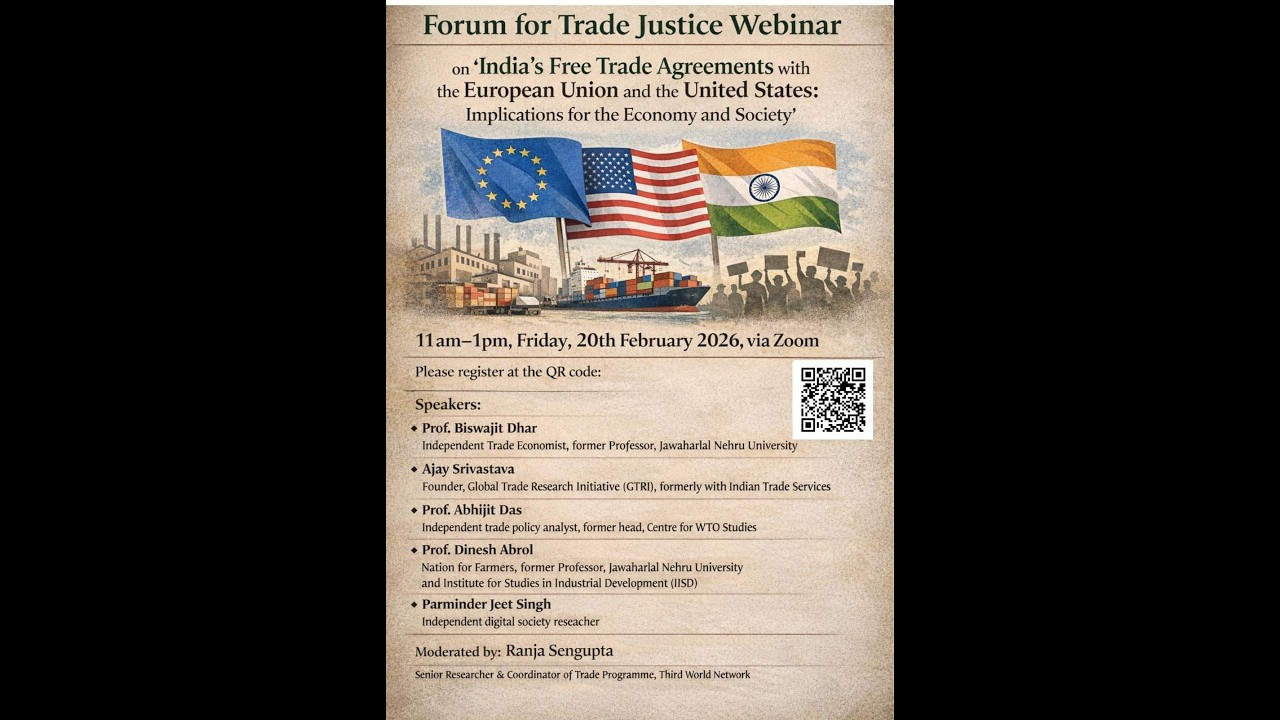 India's FTAs with the European Union and the United States: Implications for the Economy and Society