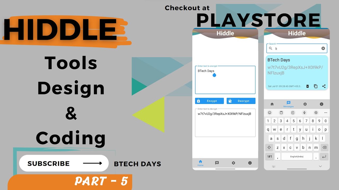 5. Hiddle App - Tools Design and Coding | Android Project Java | Android Studio