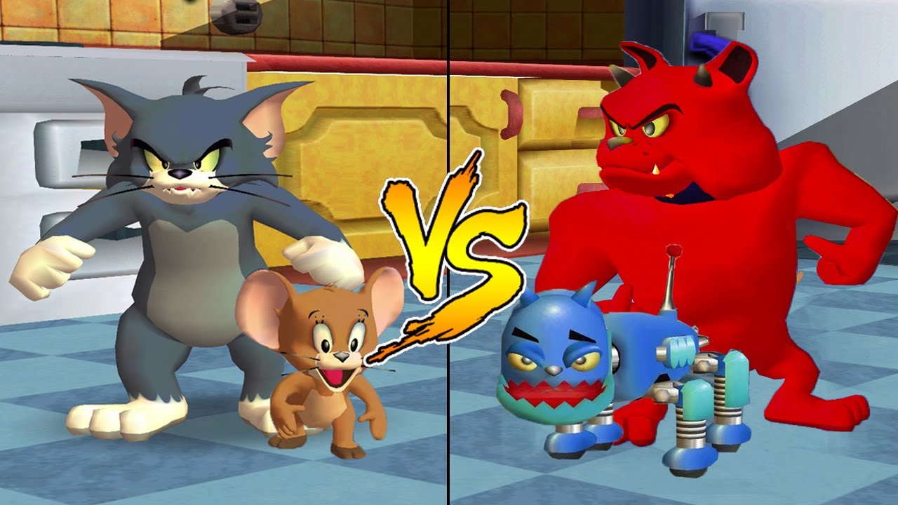 Tom and Jerry in War of the Whiskers HD Tom Vs Jerry Vs Robot Cat Vs Spike (Master Difficulty)