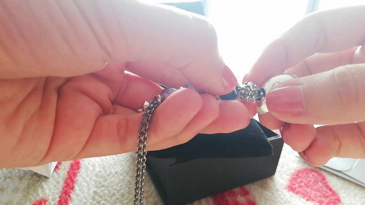 COLLANA TROLLBEADS Fantasy ✨ luna e gatto giocoso 🐱🌙