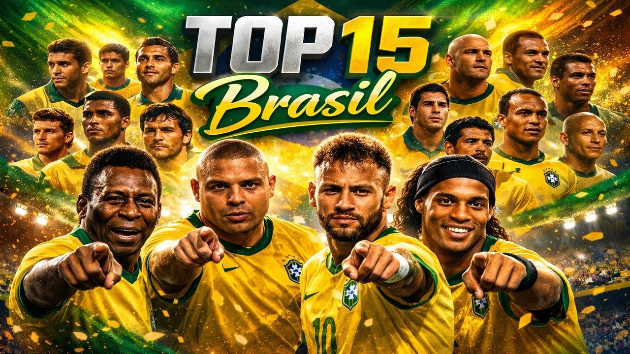 Los 15 Mejores Jugadores de Fútbol de la Historia de Brasil 🇧🇷 | Según la IA