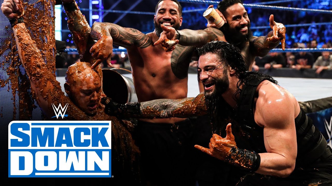 Роман Рейнс кормит короля Корбина собачьей едой: SmackDown, 31 января 2020 г.