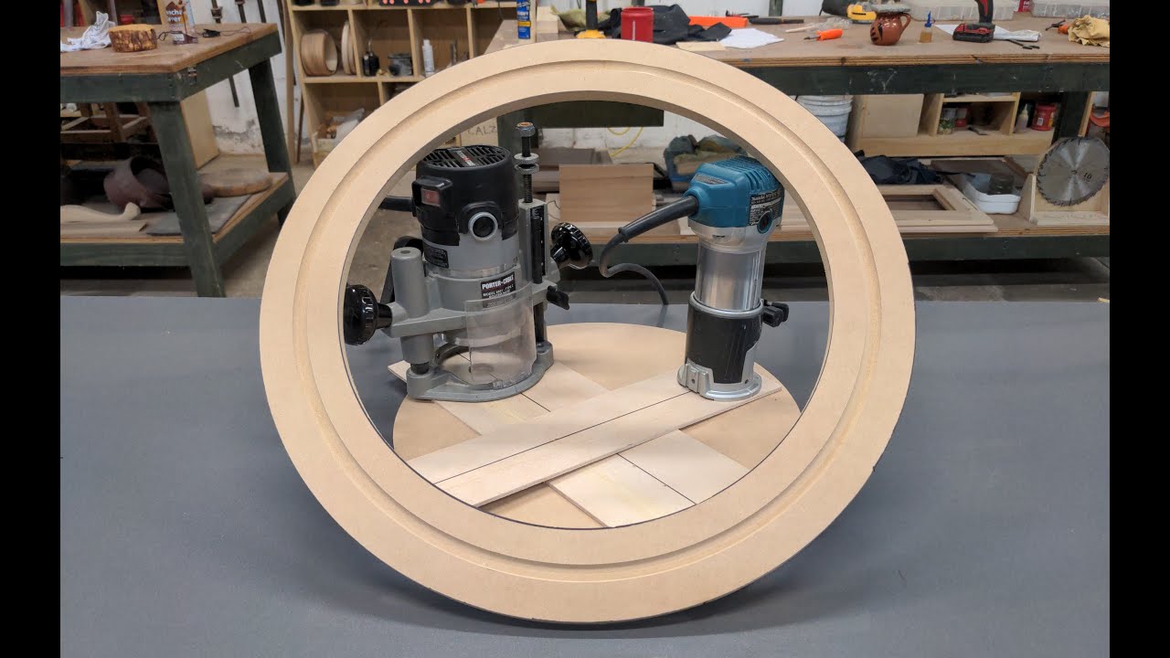 Cortes perfectos redondos: Guia compas para router