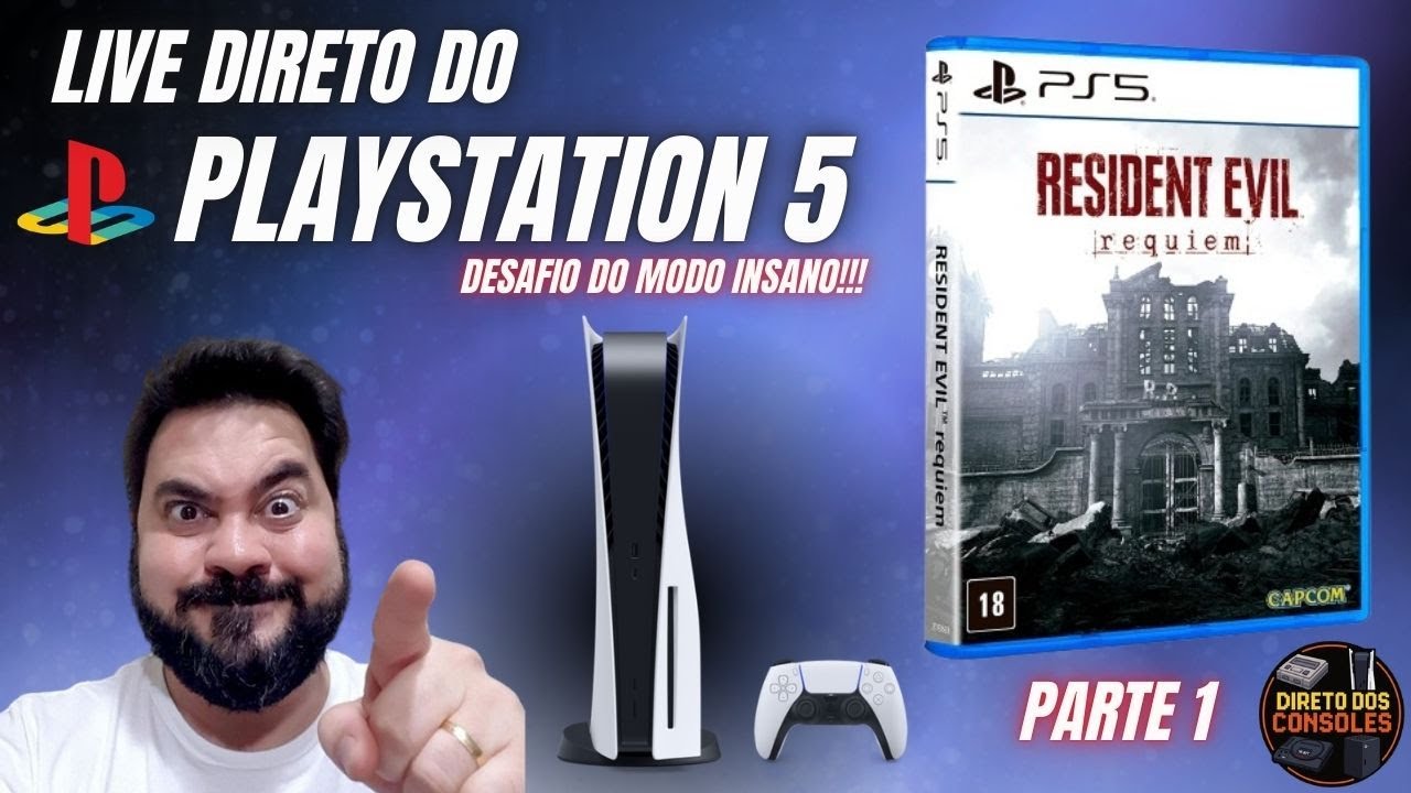 RESIDENT EVIL REQUIEM - AO VIVO MODO INSANO PURO!!! (PARTE 1)