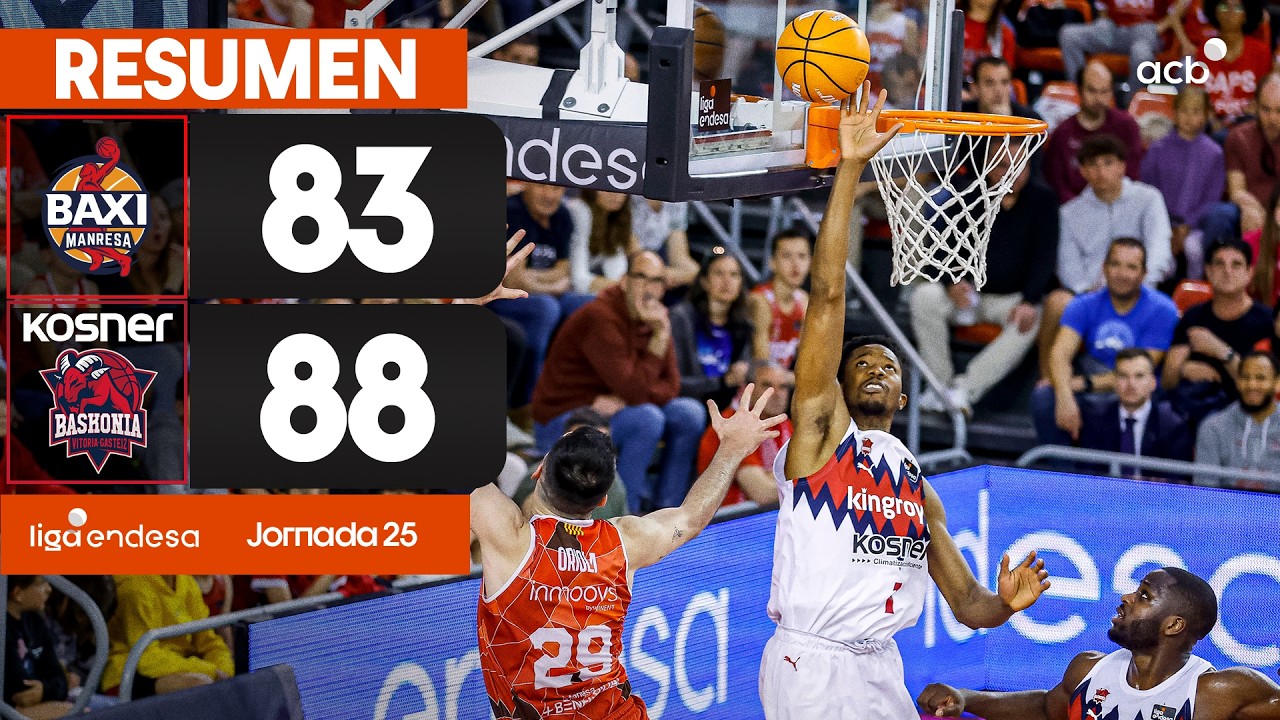 BAXI Manresa - Kosner Baskonia (83-88) RESUMEN | Liga Endesa 2025-26