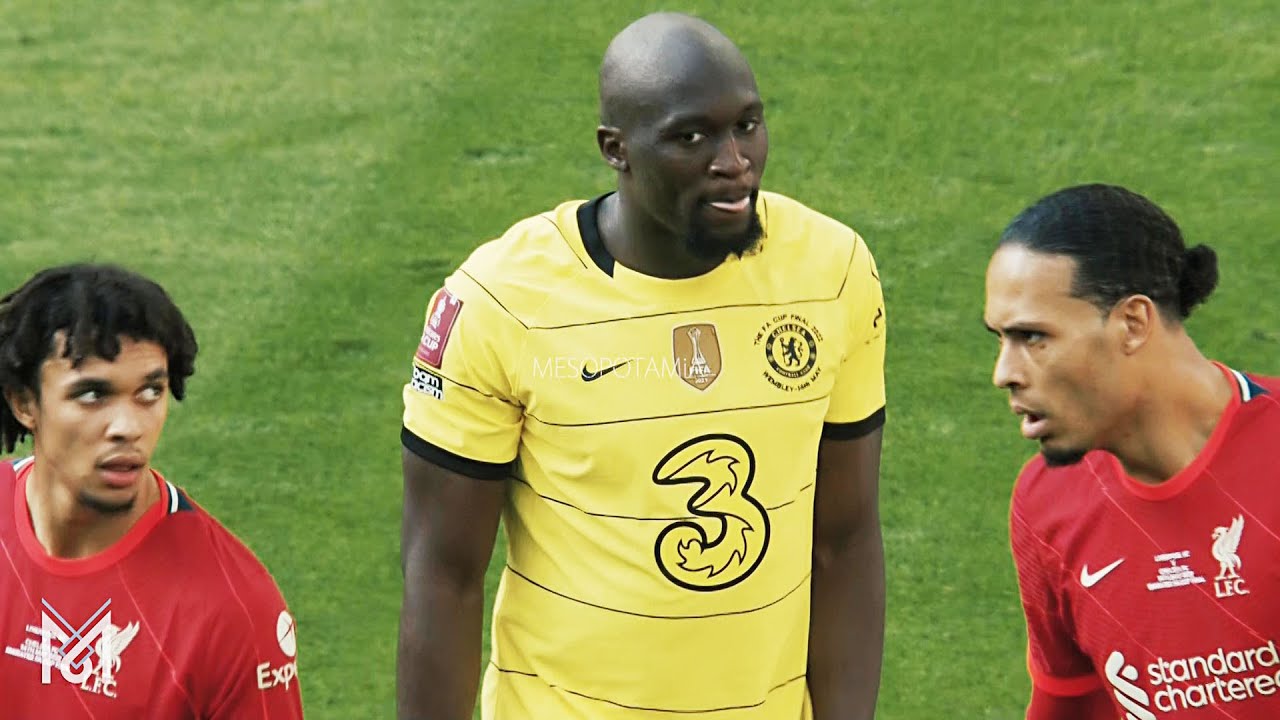 Romelu Lukaku reactions vs Virgil van Dijk