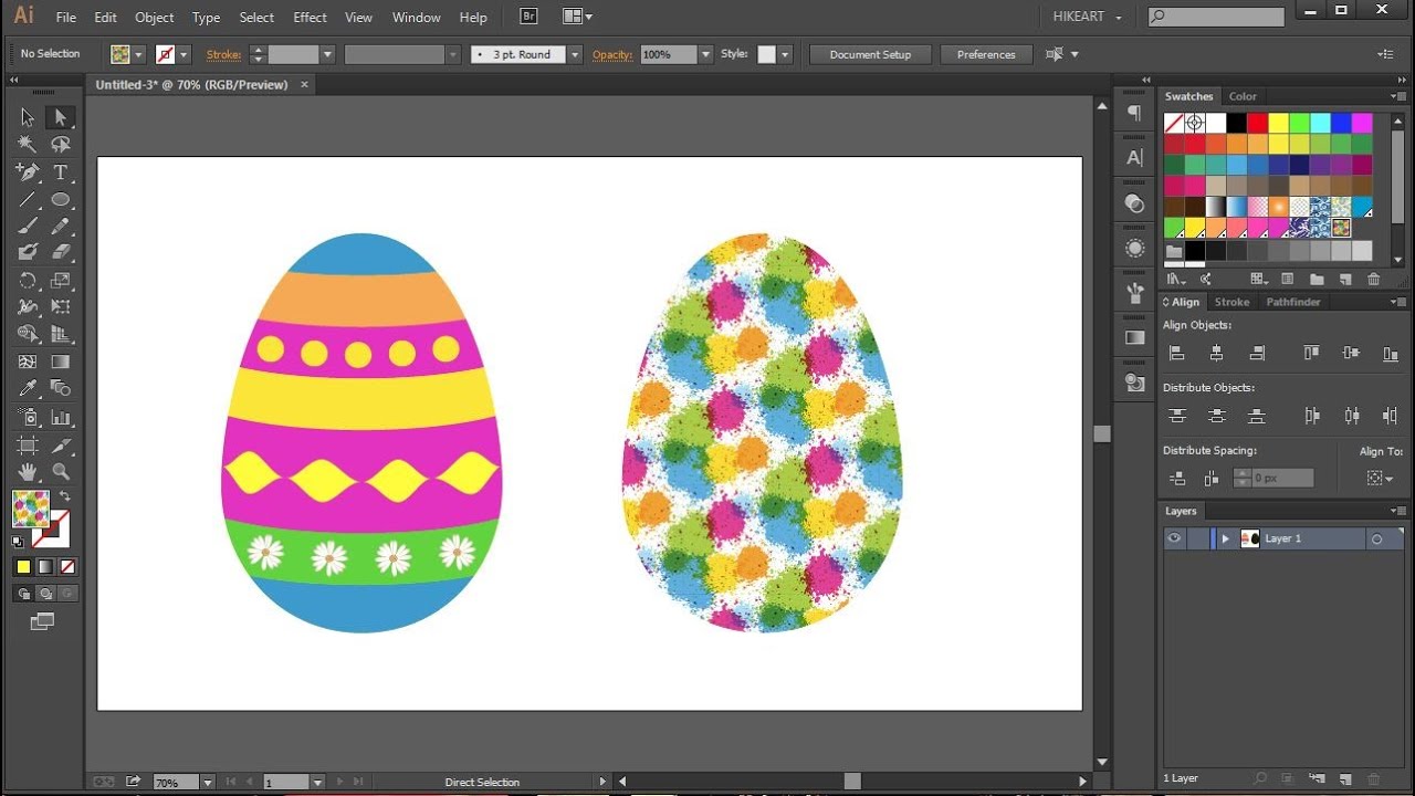 How to Draw an Easter Egg in Adobe Illustrator | 1
