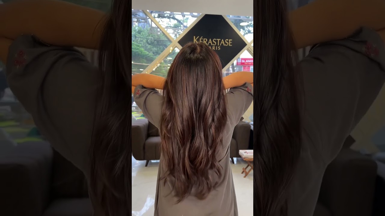 Mocha brown balayage 🧡 suitable for dusky indian skin tone #haircolor #hair #mochabrown #india