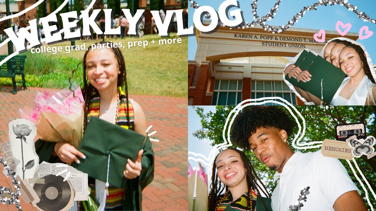 I GRADUATED COLLEGE! grad prep, family, friends, grwm, shopping, gifts & MORE! | weekly vlog ♡