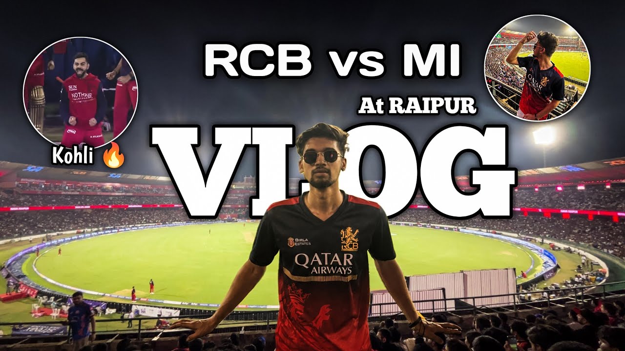 Alag Level Match 🔥 | RCB vs MI | RAIPUR | IPL2026 Vlog #rcb #vlog #ipl2026 #raipur #viratkohli