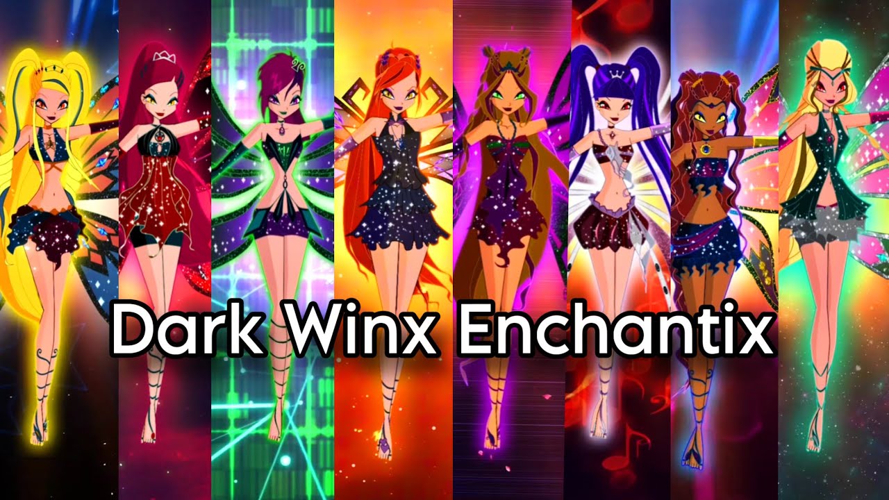 Winx club Dark Enchantix Transformation with Roxy and Daphne| Fanmade | Winxclub