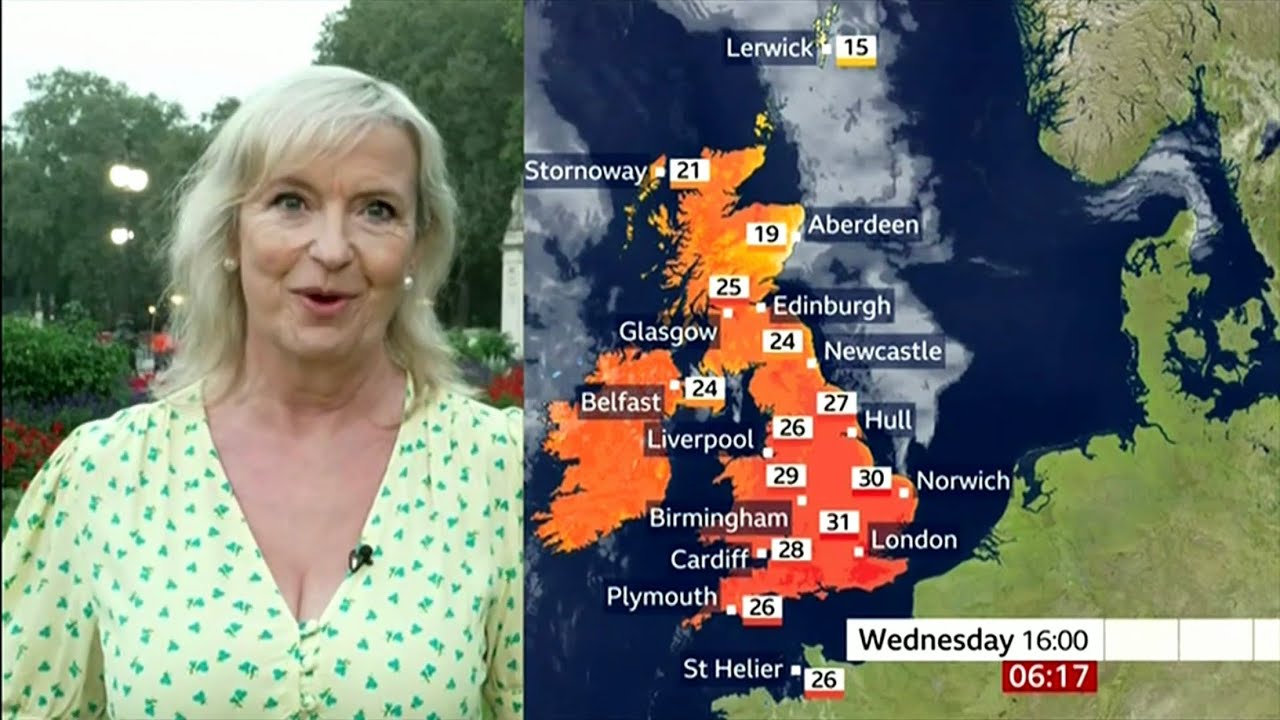 BBC Breakfast weather : Carol at Saint James&rsquo;s park the temperature 17c could reach over 32c