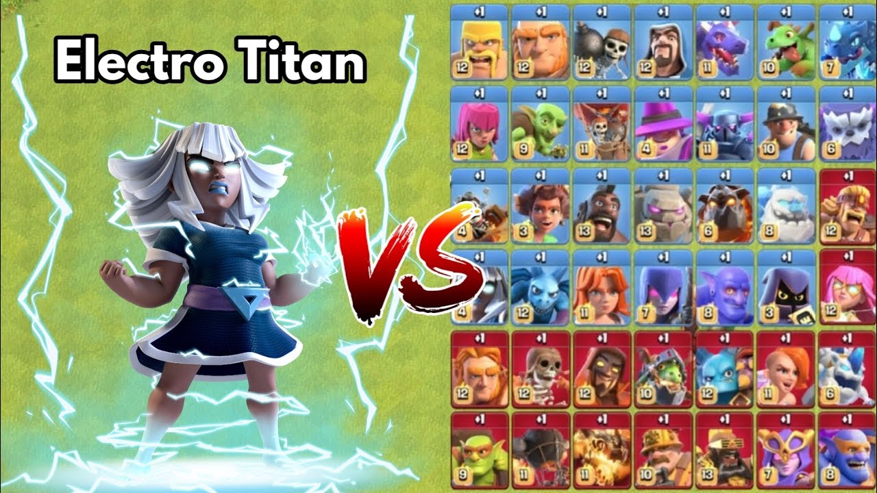New Electro Titan vs All Max Troops - Clash of Clans