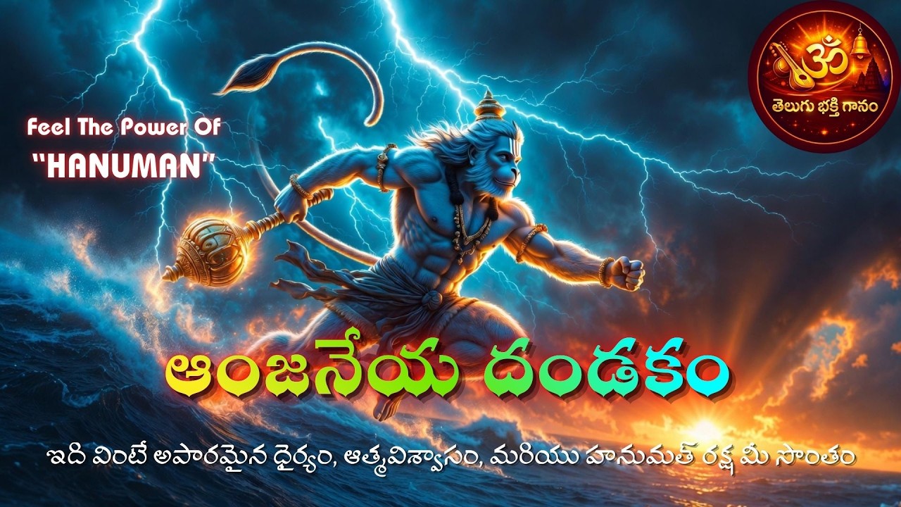 Anjaneya Dandakam High Energy 🚩 | Remove Fear & Gain Strength | Telugu Bhakti Gaanam