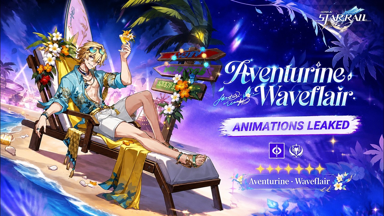 HSR 4.5 Aventurine Waveflair Animations (Leaked) 🌊