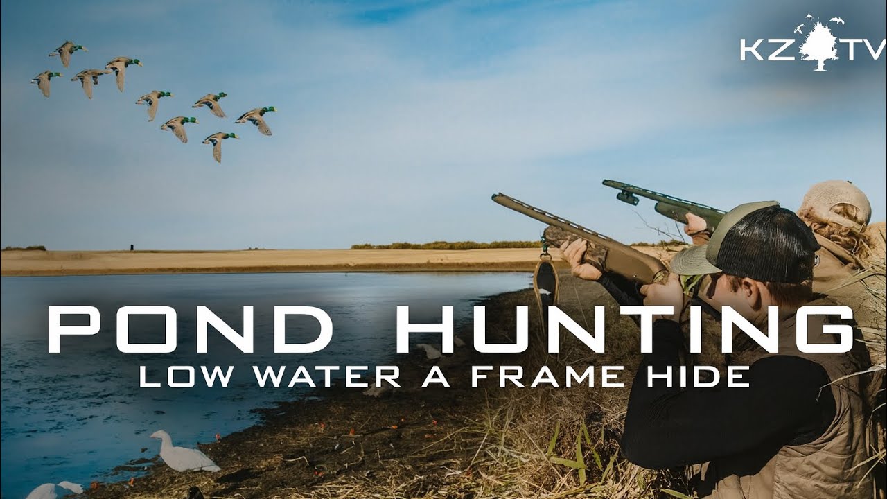 Ducks and Geese Over Water!! Low Water Pond Hunt (Nasty A Frame Hide) K Zone TV: Alberta Season 4