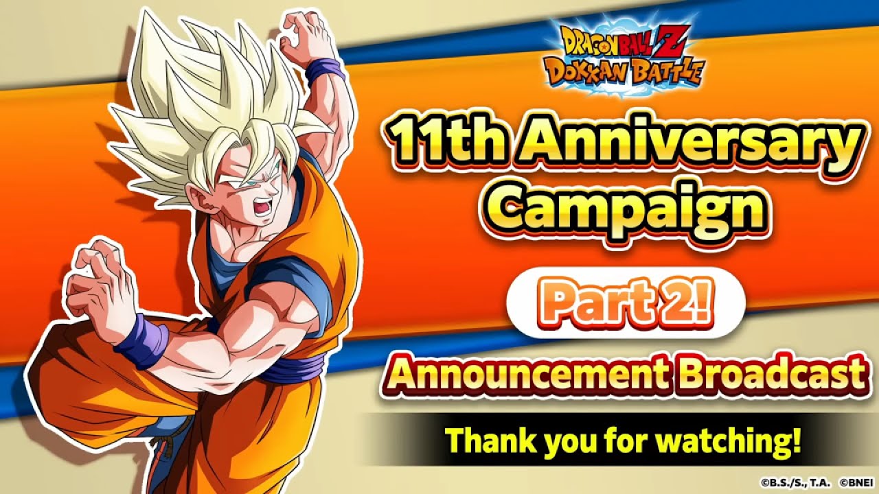 DOKKAN BATTLE 11TH ANNIVERSARY LIVESTREAM REACTION - DBZ DOKKAN BATTLE