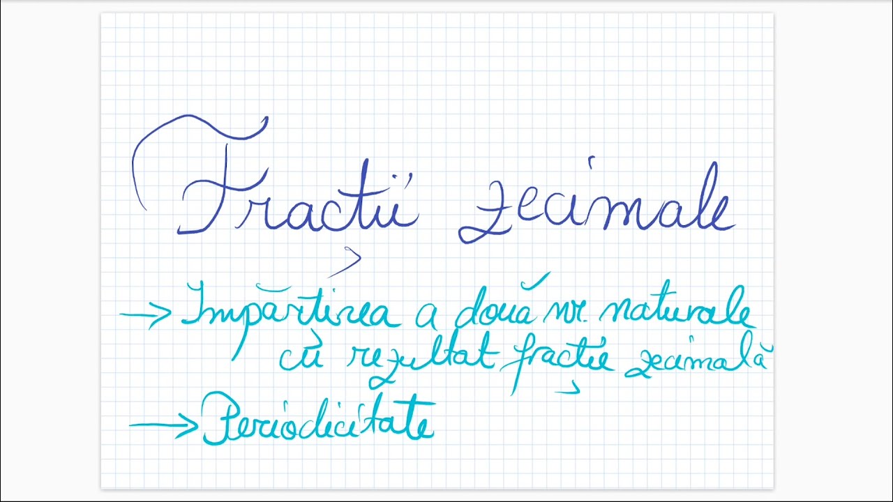 Fractii zecimale (4) - Impartirea a doua numere naturale cu rezultat fractie zecimala, periodicitate