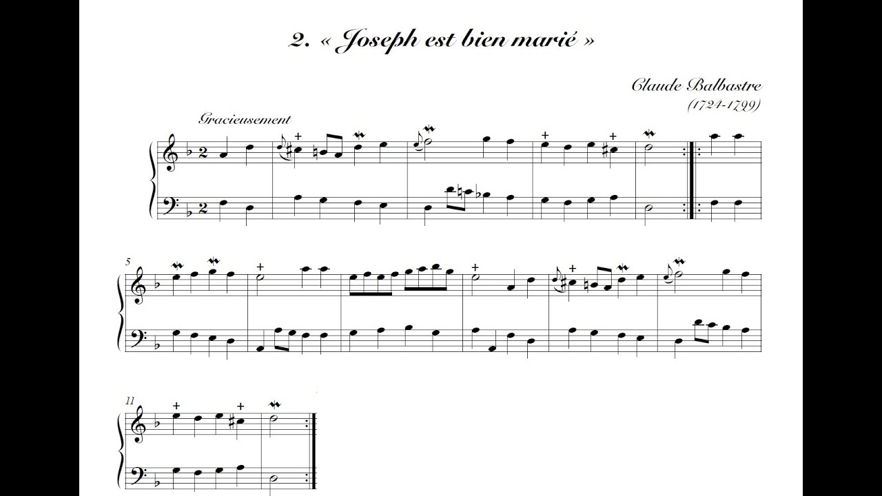 C. Balbastre - Joseph est bien mari&eacute;