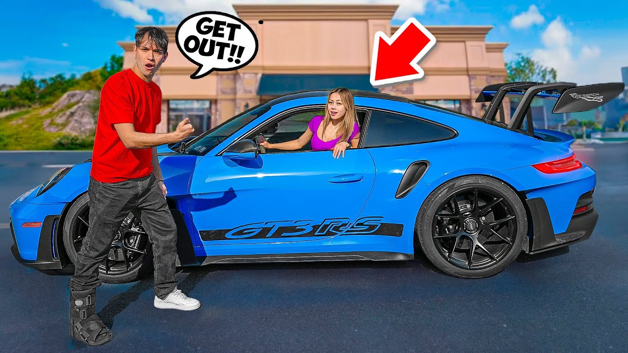 Picking My Boyfriend Up While Driving His Supercar! (BAD IDEA)