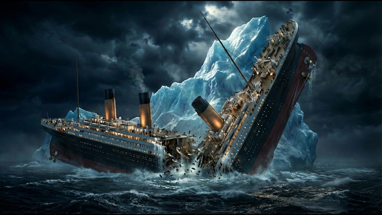 Massive Iceberg Collision Hits Titanic | Realistic Destruction Simulation (AI VFX)