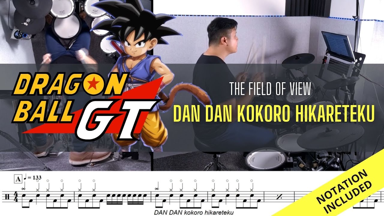 Dragon Ball GT| The Field of View| Dan Dan Kokoro Hikareteku| Drum Cover| Raymond Goh