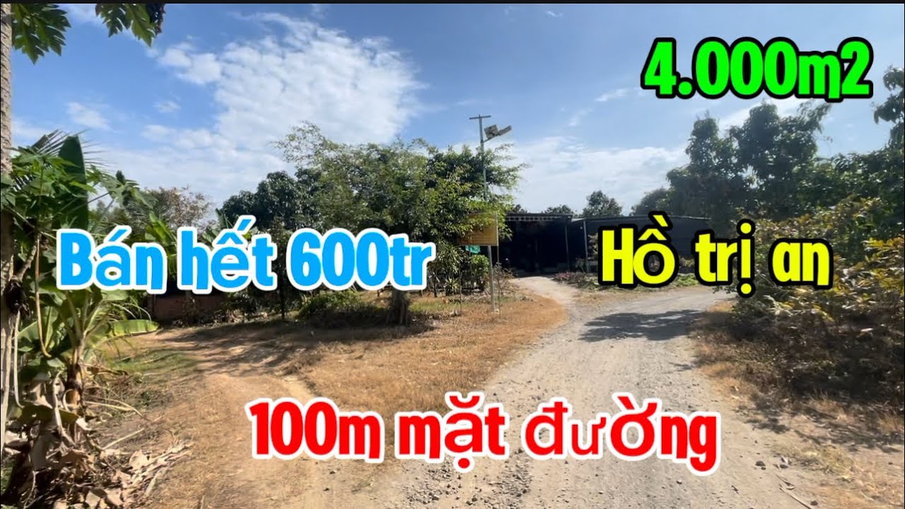 Cần bán mảnh vườn giáp lòng hồ trị an trên đất có ao cá 🎣 thích hợp làm nhà 🏠 vườn 