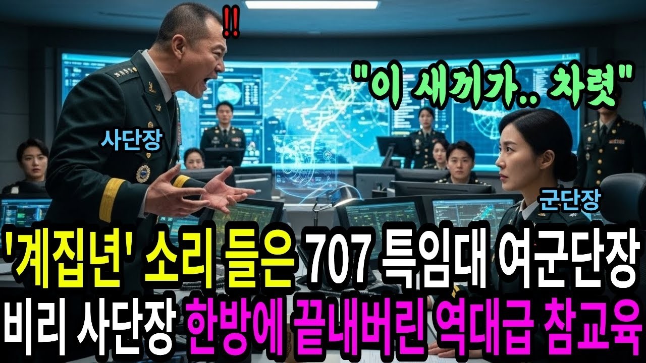 '계집년' 소리 들은 707특임대 최연소 군단장, 비리 육군 사단장 한 방에 끝내버린 역대급 참교육   오디오북