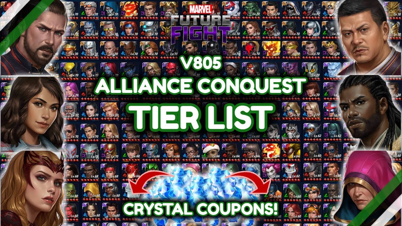 Alliance Conquest Tier List v805  (Top 2 Challenger Certified) | Marvel Future Fight