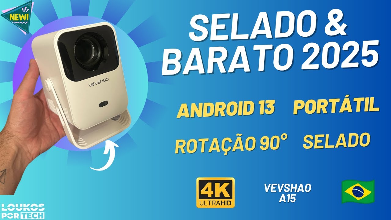 Projetor SELADO MAIS BARATO de 2025 - VEVSHAO A15
