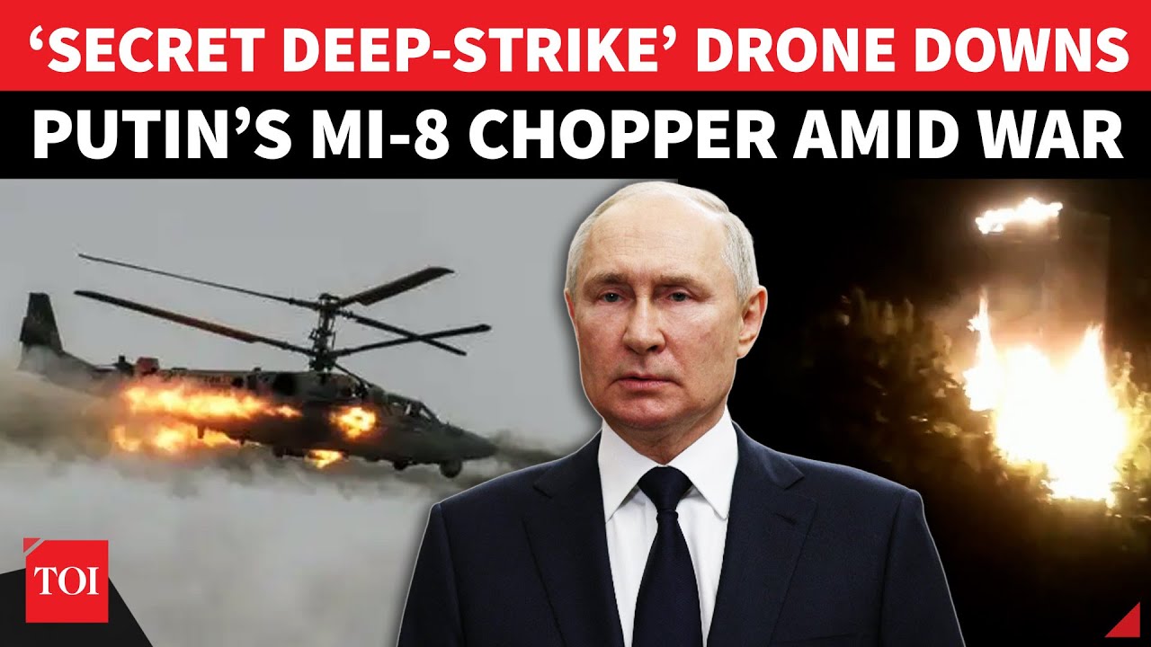 Putin&rsquo;s Mi-8 Chopper Goes Down, Kyiv Flaunts &lsquo;Secret Deep-Strike&rsquo; Drone; Moscow Power&nbsp;Plant&nbsp;On&nbsp;Fire